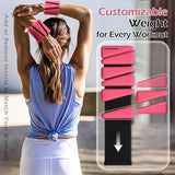 INDEPANDIA Wrist Ankle Weights for Women & Men, 4lbs Adjustable Weighted Bangles to Boost Calorie Burn & Strength, Arm & Leg Weights, Hot Pink