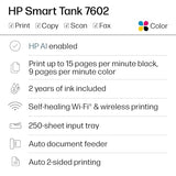 HP Smart Tank 7602 Wireless All-in-One Ink Tank Printer, Scanner, Copier with 2 Years of Ink Included