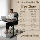 Tempered Glass Office Chair Mat for Carpet & Hardwood Floor