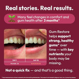 Strong Jaw Gum Restore - Gum Repair for Receding Gums | Teeth Magnesium Supplements, Oral Care, Remineralizing Dental Health Vitamins for Adults | 1 Month Supply, 180 Capsules, Made in USA