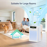 AMEIFU Air Purifiers for Home Large Room up to 3000sq.ft, H13 True Hepa Air Purifiers for Pets Hair, Dander, Smoke, Pollen