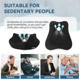 JIPORIER Seat Cushion & Lumbar Support Pillow Set for Office Chair, Ergonomic Pillow for Sciatica Pain Relief (Black)