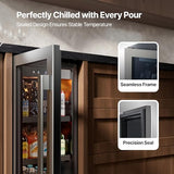 Ca'Lefort 15" Beverage Refrigerator - 100 Cans Beverage Cooler Glass Door