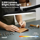Neatfi XL 2,500 Lumens 30W LED Task Lamp – 22” Wide Shade | 324 SMD LEDs | 5 Light Modes