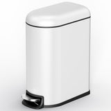 CEROELDA Small Bathroom Trash Can with Lid Soft Close, 5L/1.3 Gallon Stainless Steel Slim Garbage Can