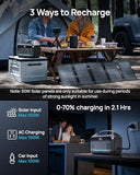 DARAN Portable Power Station with 60W Solar Panel, 288Wh (90,000mAh) LiFePO4 Battery, 350W (600W Peak) Mini Solar Generator, 2.1Hrs Fast Charing, 7-Port Design with AC Outlet for Emergency, Hurricane