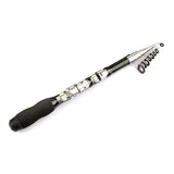 Retractable Fishing Rod, Mini Portable Bass Hard Bait Casting Rod with Reel, Lightweight, Glass Fiber, Fishing Tackle Combo(Black Rod,1.0m)