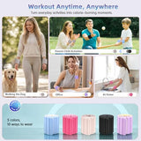 BECOJADDE Wrist Weights Ankle Weights for Women 1 Pair (1.1 lb Each) Silicone Magnetic Leg Arm Weighted Bracelet for Home Yoga Pilates, Black Gray
