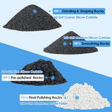 KoolStone Rock Tumbler Grit Kit [6 Pounds], Polish Up to [40 lbs.] of Rocks, 4 Steps Polish Refill Media Kit, Compatible with All Rock Tumbler, Essential Kit for Polishing