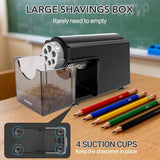 Electric Pencil Sharpener for Classroom, 6 Holes, Cordless & Rechargeable, Super Fast