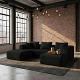 Novilla 141" Modular Sectional Sofa, U Shape Family Size Sectional Couch, Modern Cloud Design with Smarts Coil® Support
