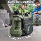 SPACEREST Integrated Camping Shower – Spill Resistant, Electric Portable Shower for Camping with 5 Gallon Food-Grade Water Jug, Easy to Store for Hiking, Beach, 7-Mode Shower Head, IPX7 Waterproof