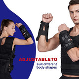 Wrist Ankle Weights with Removable Steel Bars, 1 Pair Adjustable Arm Leg Weights for Men and Women, No Leakage Design, Weighted Wrist Bands for Walking Jogging Yoga Pilates