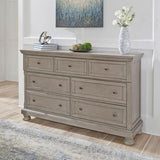 Signature Design by Ashley Lettner Modern Traditional 7 Drawer Dresser, Light Gray
