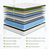 BedStory Medium Firm Cal King Mattress 13 Inch, Hotel Collection Hybrid Mattresses