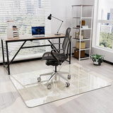 Office Chair Mat for Carpet, Tempered Glass Chair Mat with Rounded Corners and Polished Edges