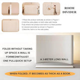 Portable Adjustable Room Divider, Foldable Freestanding Kraft Paper Partition