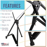 Art Supply Tabletop Easel for Painting - 15" to 21" Adjustable Metal Painting Easel - Portable Art Easels