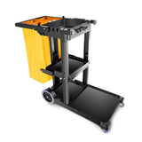Trolley Home Janitorial Cleaning Cart Trolley on Wheels, Office Industrial Housekeeping Hotel