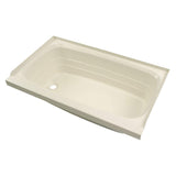 Lippert Replacement 24" x 40" Parchment Bathtub with Left Drain, Scratch-Resistant ABS Acrylic for RVs, Travel Trailers, 5th Wheels, Motorhomes - P2440LHSPK