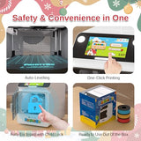 PrintyGo Mini 3D Printer for Kids, 600mm/s Auto Leveling Printer for Beginners with 5" Touch Screen, 1500+ Models