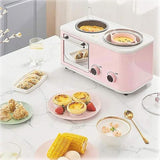 OREKPOT Breakfast Maker Machine - Nonstick Frying Pan with Timer, Large Capacity for Eggs, Sausages, Bacon, and Pancakes - Perfect Breakfast Station