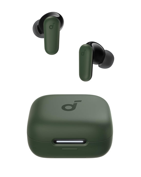 Noise Cancelling Earbuds, Strong and Smart Noise Cancelling, Powerful Bass, 45H Playtime (Green) Soundcore