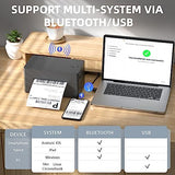 Label Printer, 4x6 Shipping Label Thermal Printer for Packages, Bluetooth Conection and Compatible with Android, iPhone