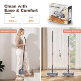 Scrubbing Steam Mop with Rotating Pads,All-in-One Spin Steam Cleaner for Floor Cleaning,Large Tank,23FT Cord, LED Headlights,Reusable Pads & Self-Standing,Safe for Hard Floor/Laminate/Marble