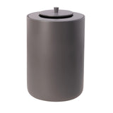 Maxi Collection Large Bathroom Trash Can – 6 Gallon Resin Waste Bin with Lid, 10x10x14 Inch Modern Garbage Can, Fits Standard 5-6 Gallon Bags (Gray)