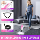 Steam Mop & Detachable Handheld Steamer 2-in-1 Design, 20s Fast Heat-Up, 16FT Power Cord, 10-in-1 Multi-Purpose Steam Cleaner for Hardwood Floors/Carpet/Tile/Grout/Window/Stove for Deep Home Cleaning