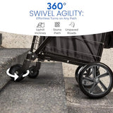 Rust‑Proof Steel Frame, 70 lb Capacity – Portable Grocery, Laundry & Travel Cart