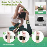 BECOJADDE Ankle Weights for Women Wrist Weights Set of 2 (2 lb Each) Adjustable Arm Leg Weight for Womens Men Suitable for Walking, Gradient Green