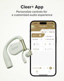 Cleer ARC 3 Open Ear Headphones - Dolby Audio, Snapdragon Sound True Wireless Earbuds, 50Hr Battery, Green Cleer
