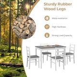 Compact Wooden Dining Table and Chairs Set for Kitchen, Dining Room