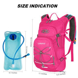 LARIPOP 18L Hydration Backpack with 2L BPA-Free Leak-Proof Water Bladder, Lightweight Breathable Reflective Daypack for Hiking Cycling MTB Trail Running Camping Men Women