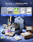 Phomemo Shipping Label Printer with Touchable Screen, 4x6 Bluetooth Thermal Label Printer with Built-in Label Holder, D420D Thermal Printers