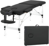 FDW Aluminium Massage Table Portable Massage Bed 24 inch Wide Lash Bed Height Adjustable Spa Bed with Non-Woven Bag for Spa Footmassage Facial CareSpa Tattoo