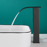 Automatic Faucet touchless Commercial Motion Sensor Bathroom Faucet with Cover Plate Vanity Faucets Hands Free Waterfall Bathroom Water Tap with Control Box and Temperature Mixer by Bodqemr…