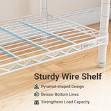 VIPEK R3 Rolling Clothing Rack Heavy Duty Garment Rack for Hanging Clothes, Portable Closet Wardrobe with Wheels and Side Hooks, White
