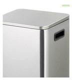 Silver Metal Step Trash Can - Stylish Pedal Bin with Lid for Kitchen Outdoor Patios & Office - Durable Recycling Bin for Home & Entertaining Use