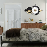 Anmotpe Large Modern Wall Clocks Big Wall Clock Nordic Style Metal Dial Battery Operated Clocks for Living Room Kitchen Bedroom 20.8X34.2inch