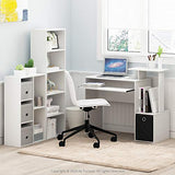 Furinno LUDER Book Shelf, 5-Tier Bookshelf, Bookcase with Open Shelves, 9.4 x 15.8 x 52, Easy Assembly