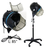 Saturnpower Hair Dryer 1300W Professional Adjustable Hooded Floor Hair Bonnet Dryer Stand Up Hair Dryers with Rolling Base for Home Salon Spa Beauty Equipment, Black