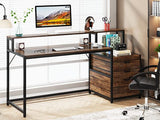 Tribesigns 63 Inch Computer Desk with File Drawer Cabinet, Ergonomic Desk