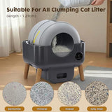 GTPLAYER Automatic Self-Cleaning Cat Litter Box, 2026 Upgraded 66L+18.6L Extra-Large Covered Smart Box with App Control, Safety Sensor System, Easy-Clean Waste Bin, Ideal for Multi-Cat Homes, Grey