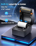 2026 Upgraded Thermal Label Printer with Built-in Paper Bin, Thermal Printers for Small Business & Shipping Packages, Compatible with Amazon