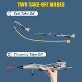 QuirkyGlee Rc Plane F-22, Stealth Raptor Remote Control Airplane 3 Channel Stunt Fighter with 3 Modes Xpilot Stabilization System Easy Fly for Beginners, Aircraft Toy Gift for Adults