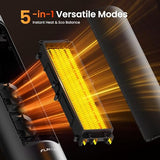 FLANUR Space Heaters for Indoor Use Large Room, 1500W Portable Electric Heater with Remote, 5 Modes, Safety Protection & Child Lock, 12H Timer, Oscillation Heater for Bedroom Home Office Black 1Pack