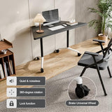 Usosidam Folding Conference Room Table with Wheels, Modular Mobile